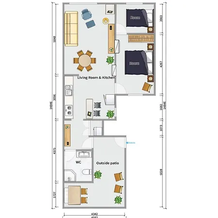 T2p Mimosa House アパート *